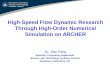 High-Speed Flow Dynamic Research Through High-Order Numerical Simulation …€¦ ·  · 2017-08-04Through High-Order Numerical Simulation on ARCHER. ... – High-order FDM on generalized