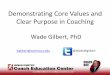 Demonstrating Core Values and Clear Purpose in Coaching€¦ · Demonstrating Core Values and Clear Purpose in Coaching ... interview with USC football coach Pete Carroll. ... Peter