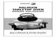 HALOGEN TABLETOP OVEN - Fagor America · Halogen Tabletop Oven Components Safety ON/OFF and Handle ... Read the safety instructions found in this manual before operating. ... Wash