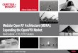 Modular Open RF Architecture (MORA): Expanding …embeddedtechtrends.com/2016/PDF_Presentations/M14-Curtiss-Wright.pdfNo Board / Backplane standard for US Army CECOM But the ground