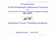 Page 1 of 18 - National Power Training Institute 1 of 18 . Prospectus for PGDC ... setting up Solapur Power Industrial Training Instiute at Solapur(Maharashtra). ... Project Presentation