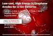 Low-cost, High Energy Si/Graphene Anodes for Li-ion … · Low-cost, High Energy Si/Graphene Anodes for Li-ion Batteries I. Do ... Nov. 15, 2012 • Project end date ... (MS3) Specific