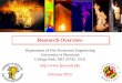 Research Overview - Fire protection engineering€¦ · Research Overview Department of Fire Protection Engineering University of Maryland College Park, MD 20742, USA ... UMD Flame