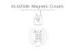 ELG2336: Magnetic Circuits - University of Ottawarhabash/ELG2336MagneticCircuits.pdf · ELG2336: Magnetic Circuits . 2 Magnetic Circuit Definitions • Magnetomotive Force –The