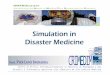 Simulation in Disaster Medicine - Sinergie · Simulation in NMFRDisasters. ... Leinstar S. Medical education and the changing face of healthcare delivery. ... occur in a virtual scenario