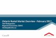 Ontario Rental Market Overview - February 2017 - FRPO · CANADA MORTGAGE AND HOUSING CORPORATION Ontario Rental Market Overview - February 2017 Ted Tsiakopoulos Regional Economist,