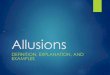 Allusions - s3.amazonaws.com · Shakespeare Greek/Roman Mythology