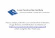 Please comply with the Lean Construction Institute’s Usage ... · Please comply with the Lean Construction Institute’s Usage Policies and Attribution Guidelines at