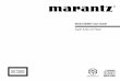 Model SA8001 User Guide - Marantz USus.marantz.com/DocumentMaster/US/DFU_SA8001_Final_eng.pdf · Model SA8001 User Guide Super Audio CD Player CLASS 1 LASER PRODUCT LUOKAN 1 LASERLAITE