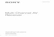 Multi Channel AV Receiver - Sony · Multi Channel AV Receiver ... – Connect the equipment into an outlet on a circuit ... Listening to FM/AM radio 