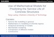 Use of Mathematical Models for Predicting the Service Life ...qub.ac.uk/sites/sciencebridge/Events/Sustainablebuiltenvironment/... · Use of Mathematical Models for Predicting the