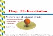 Chap. 13: Gravitation - Physics and Astronomy at TAMUpeople.physics.tamu.edu/kamon/teaching/phys218/slide/2013A/lec13... · Chap. 13: Gravitation Taken from Fig. 2.16, “the Universe