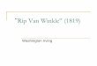 “Rip Van Winkle” - msbraglandbragland.wikispaces.com/file/view/RVW ppt Allegory.pdf/525505882... · and “The Legend of Sleepy Hollow,” both based on German folktales . 