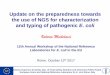 Update on the preparedness towards the use of NGS for characterization and typing … ·  · 2017-10-19the use of NGS for characterization and typing of pathogenic E. coli ... Set