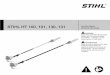 STIHL HT 100, 101, 130, 131 HT 100, 101, 130, 131 WARNING Read Instruction Manual thoroughly before use and follow all safety precautions – improper use can cause serious or fatal