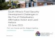 South Africa’s Food Security Development Challenges … Africa’s Food Security Development Challenges in the Era of Globalisation, Affirmative Action and Land Reform 19 June 2015