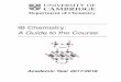 IB Chemistry: A Guide to the Course - Department of Chemistry · Contents Lecture timetableinside front cover 1 Introduction 1 2 Outline of the courses2 3 Lecture synopses for Course