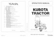 OPERATOR'S MANUAL - Kubota Australia · Operator's Manual Holder ... Top Link ... WHEELS AND BALLAST 