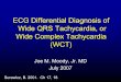 Wide QRS Tachycardia - DoctorMoody.com · Wide QRS Tachycardia, or Wide Complex Tachycardia ... between VT and SVT with aberrancy Hurst, 1998, ... average difference between longest