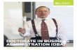 DOCTORATE IN BUSINESS ADMINISTRATION (DBA) IN BUSINESS ADMINISTRATION (DBA) ONE UNIVERSITY, ... E-Business; or Entrepreneur- ... Malaysia, China and U.S.A. Our 