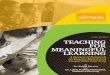 teachING for MeaNINGful learNING - ERIC · implementing new forms of project- ... Teaching for Meaningful Learning: ... while the control group