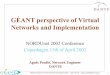 GEANT perspective of Virtual Networks and Implementation · GÉANT perspective of Virtual Networks and implementation Agnès Pouélé-- (agnes.pouele@dante.org.uk) 3 Introduction