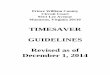 TIMESAVER GUIDELINES Revised as of December 1, 2014 · Prince William County . Circuit Court . 9311 Lee Avenue . Manassas, Virginia 20110 . TIMESAVER . GUIDELINES . Revised as of