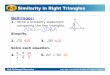 8-1 Similarity in Right Triangles - Scott County Schools and 1-30...Holt McDougal Geometry ... Holt McDougal Geometry 8-1 Similarity in Right Triangles ... Find the geometric mean