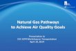 Natural Gas Pathways to Achieve Air Quality Goals 10, 2014 · Natural Gas Pathways to Achieve Air Quality Goals Presentation to CEC-IEPR Workshop on Transportation April 10, 2014