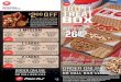 FOR OUR SPECIAL PIZZA HUT CUSTOMER 2 OFF … FOR OUR SPECIAL PIZZA HUT CUSTOMER OAHU TRIPLE TREAT BOX SUMMER EDITION ORDER ONLINE PIZZAHUTHAWAII.COM OR CALL 643-1111 * ADDITIONAL CHARGE