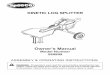 Owner’s Manual - SpeeCo LOG SPLITTER ASSEMBLY & OPERATING INSTRUCTIONS Owner’s Manual Model Number 580899 WARNING: All operators must read this manual before operating this log