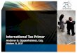 International Tax Primer - University at Buffalo · International Tax Primer Andrew D. Oppenheimer, ... International tax concepts US persons: ... Importance of a foreign corporation’s