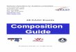 All KAAC Events Composition Guide Notes to the Coach Welcome! This guide serves as a supplement to the Coaches’ Manuals for the various 2016-2017 KAAC Composition Competitions