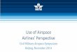Use of Airspace Airlines’ Perspective - icao.int CMAC APAC Lecture Seminar... · Civil and state aircraft ... Special use airspace design based on weapons systems requirement Can