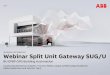 HEIDELBERG, SEPTEMBER 2017 Webinar Split Unit … · HEIDELBERG, SEPTEMBER 2017. Webinar . Split Unit Gateway SUG/U. ... Slide 4 Split units – With ... Red LED and button for assignment