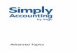 Simply Accounting Advanced Topics - Sage · Sage Accpac International, Inc. License Agreement for Simply Accounting by Sage Products IMPORTANT – PLEASE READ CAREFULLY THE FOLLOWING