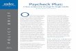 Paycheck Plus - MDRC · Paycheck Plus. These included FBNYC’s former VITA clients, food pantries and soup kitchens, programs that serve formerly incarcerated people, workforce