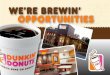 we’re brewin’ opportunities - Dunkin' Donuts …€™re brewin’ opportunities. Dunkin’ Donuts Franchise ... new and existing markets. In fact, as we continue with our expansion,