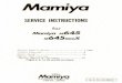 SERVICE INSTRUCTIONS - Suaudeau.eu INSTRUCTIONS for Mamiya M645 M6451000S G~neral Speci fi cat ions ..... ..•. ... Repair., Manual for Mamiya M645 Camera Body -13-CONTENTS . . Page