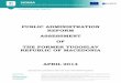 PUBLIC ADMINISTRATION REFORM ASSESSMENT OF THE FORMER YUGOSLAV REPUBLIC OF MACEDONIA · The former Yugoslav Republic of Macedonia Policy Making 2014 4 1. State of play and main developments
