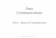 Unit I Basics of Communication - Mr.Rajiv Bhandari By Prof. Prashant Lahane Figure 1.1 Components of a data communication system Prepared By Prof. Prashant Lahane Characteristics:-