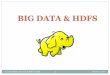 BIG DATA & HDFS - Anuradha Bhatia · unstructured data that is too large, ... A map-reduce application or web-crawler application fits ... Big Data & HDFS, 