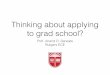 Thinking about applying to grad school? - Rutgers ECE application, revisited 1. Grades are important, especially in core classes: – play to your strengths 2. Take the GRE early if