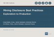 Mining Disclosure Best Practices · Mining Disclosure Best Practices Exploration to Production ... “The views expressed in this presentation are the personal views of the ... CIM