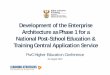Development of the Enterprise Architecture as Phase 1 for ... · Development of the Enterprise Architecture as Phase 1 for a National Post-School Education & Training Central Application