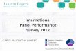 Panel Performance Survey - Lauren Rogers Sensory Science ... · Panel Performance Survey 2012 1 ... • Reliability/ repeatability ... training and monitoring of selected assessors