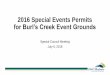 2016 Special Events Permits for Burl’s Creek Event Grounds Documents/BCreek/SEP Presentation to... · 2016 Special Events Permits for Burl’s Creek Event Grounds ... Background