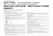 SPLIT TYPE AIR CONDITIONER INSTALLATION INSTRUCTION SHEETIM)AUU18-24... · SPLIT TYPE AIR CONDITIONER INSTALLATION INSTRUCTION SHEET ... it is an important part of your job to 