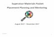 Supervisor Materials Packet Placement Planning …Rev. 7-26...Rev. 07.26.17 1 Supervisor Materials Packet Placement Planning and Mentoring August 2017 – November 2017