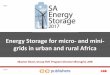 Energy Storage for micro- and mini- grids in urban and ... Storage for micro- and mini- ... Power transmission and distribution ... 2017 Slide 6 Microgrid Solar PV power plant Wind